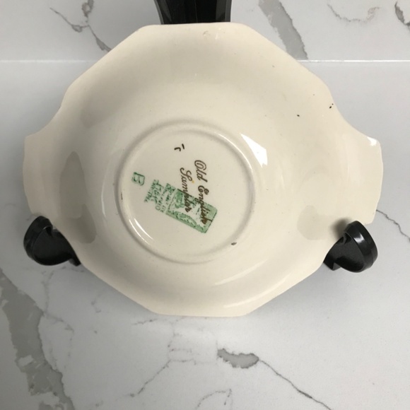 Vintage H&K Tunstall Olde English Sampler China Porcelain Fruit Nappy Candy Dish - Picture 2 of 4